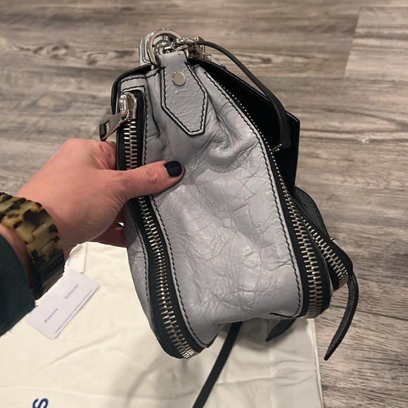 Proenza Schouler PS1 Zip Paper Lambskin Leather Dove Grey Shoulder Bag - Picture 16 of 16